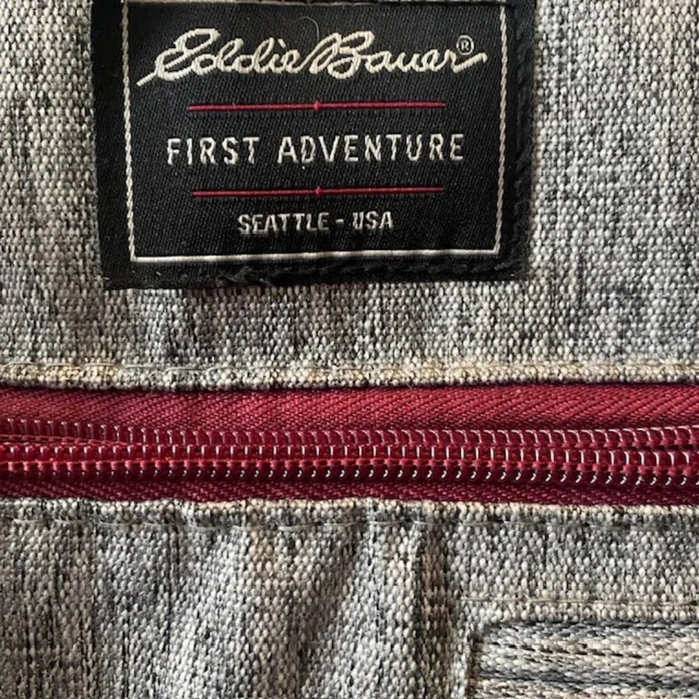 Eddie Bauer First Adventure Diaper Travel Tote Pockets Heather Gray